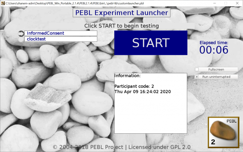 Using Pebl Remotely Tutorial 1 Creating A Standalone Package For Participants To Download Shane T Mueller